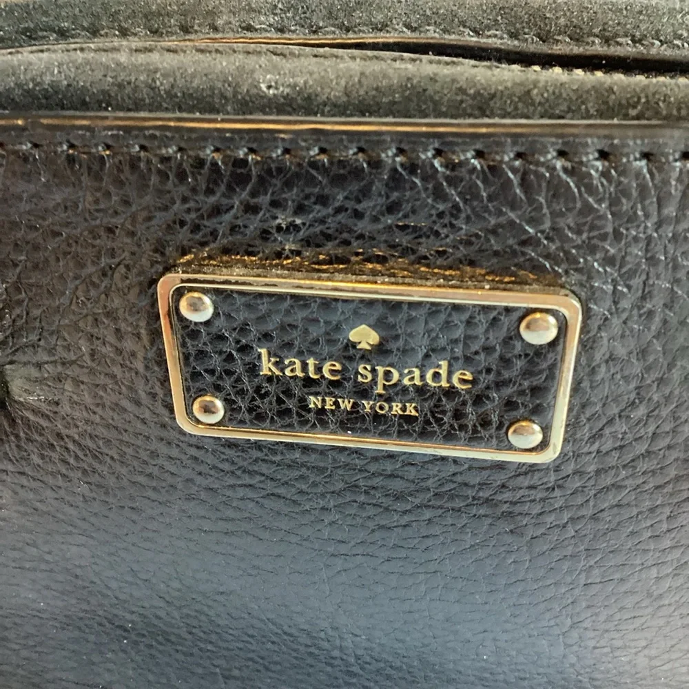 Kate Spade Kay Street Small Felix Satchel Black Pebbled Leather Suede Trim Bag - Picture 2 of 15